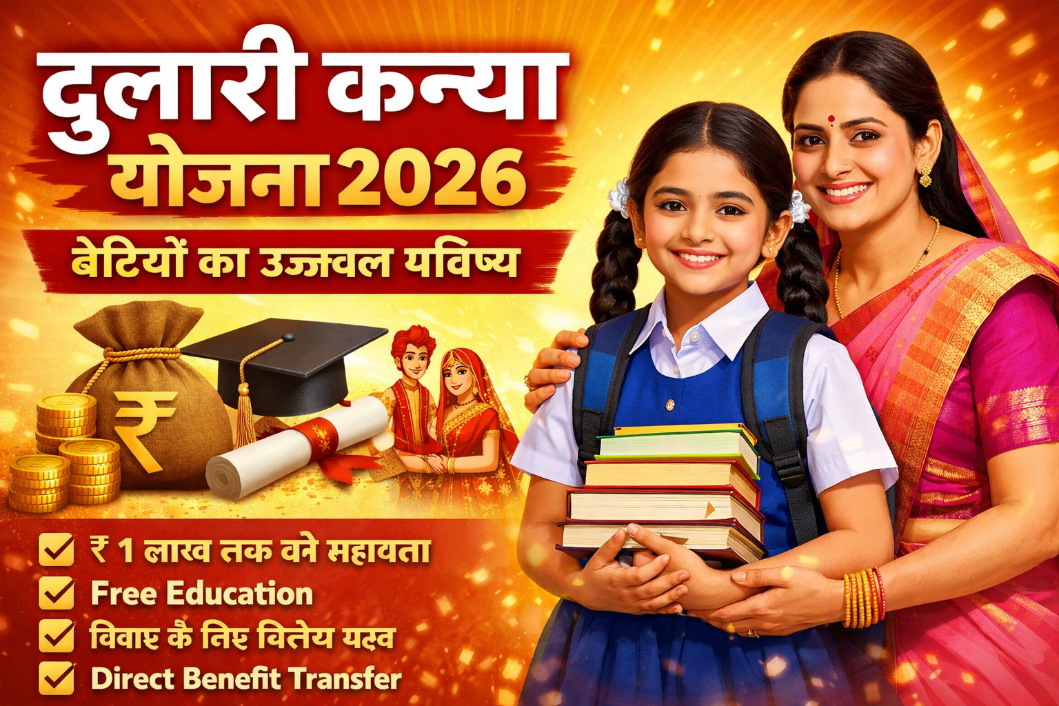 Read more about the article Dulari Kanya Yojana 2026: बेटियों के उज्ज्वल भविष्य के लिए सरकारी पहल